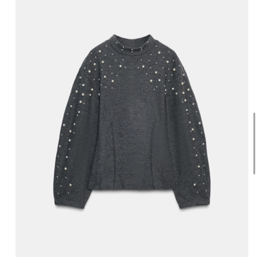 Zara Women’s Charcoal Crewneck Sweater